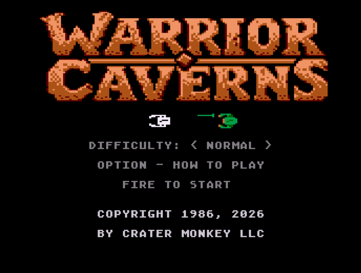Warrior Caverns – Atari 8-Bit Digital Edition